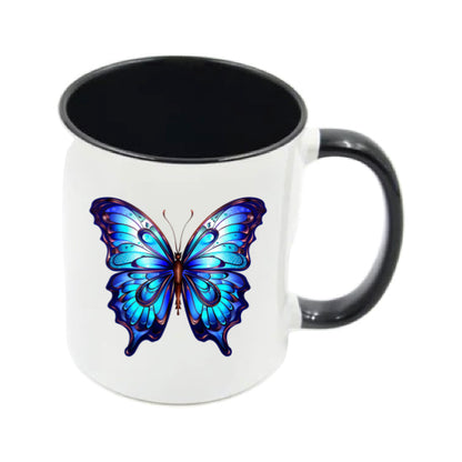 Mug - 11oz - Blue Coloured Butterfly 2