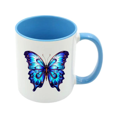 Mug - 11oz - Blue Coloured Butterfly 2