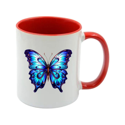 Mug - 11oz - Blue Coloured Butterfly 2
