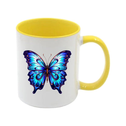 Mug - 11oz - Blue Coloured Butterfly 2