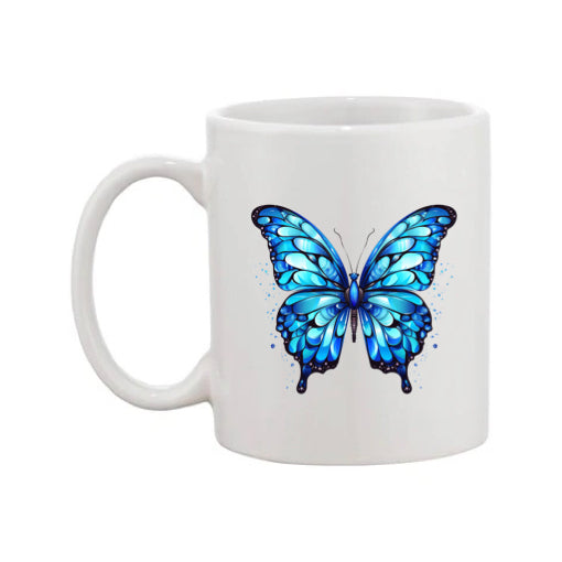 Mug - 11oz - Blue Coloured Butterfly 3