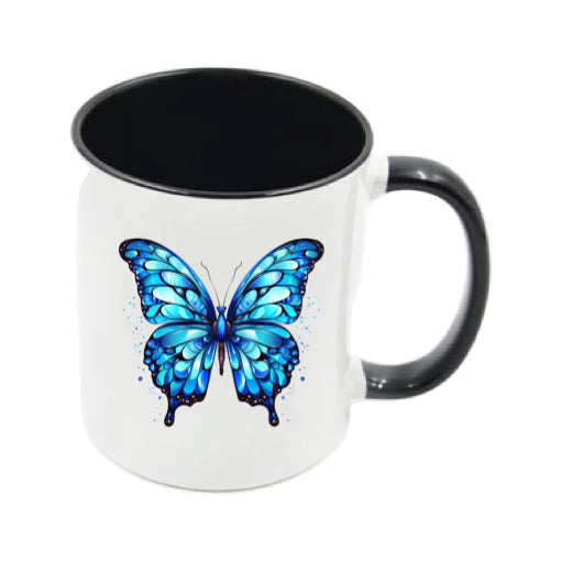 Mug - 11oz - Blue Coloured Butterfly 3