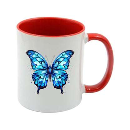 Mug - 11oz - Blue Coloured Butterfly 3