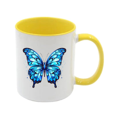 Mug - 11oz - Blue Coloured Butterfly 3