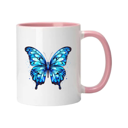 Mug - 11oz - Blue Coloured Butterfly 3