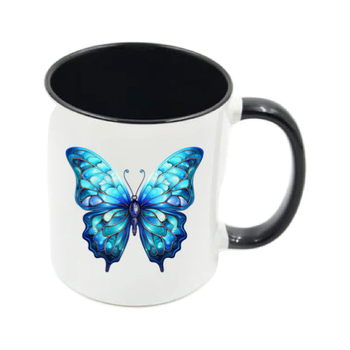 Mug - 11oz - Blue Coloured Butterfly 4