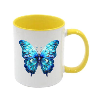 Mug - 11oz - Blue Coloured Butterfly 4