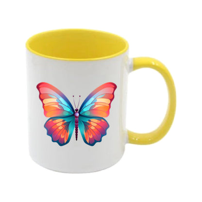 Mug - 11oz - Blue Coloured Orange Butterfly 4