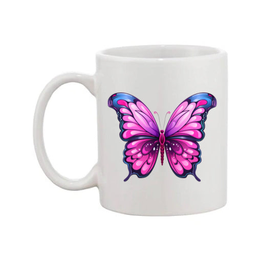 Mug - 11oz - Pink Coloured Butterfly 1