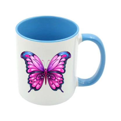 Mug - 11oz - Pink Coloured Butterfly 1