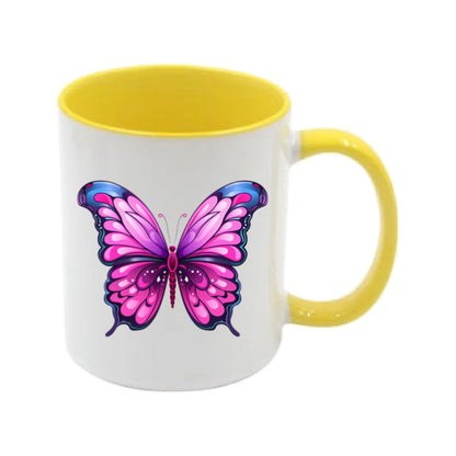 Mug - 11oz - Pink Coloured Butterfly 1