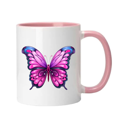 Mug - 11oz - Pink Coloured Butterfly 1