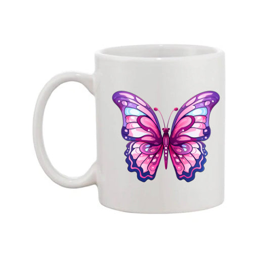 Mug - 11oz - Pink Coloured Butterfly 2