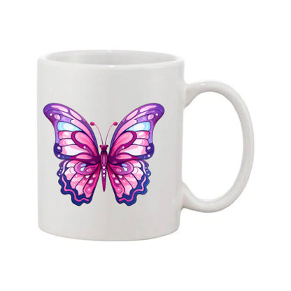 Mug - 11oz - Pink Coloured Butterfly 2