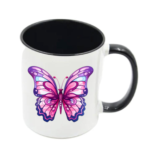 Mug - 11oz - Pink Coloured Butterfly 2