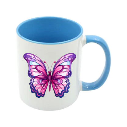 Mug - 11oz - Pink Coloured Butterfly 2