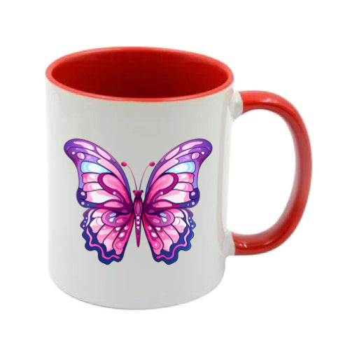 Mug - 11oz - Pink Coloured Butterfly 2