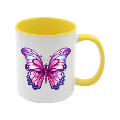 Mug - 11oz - Pink Coloured Butterfly 2