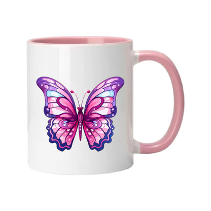 Mug - 11oz - Pink Coloured Butterfly 2