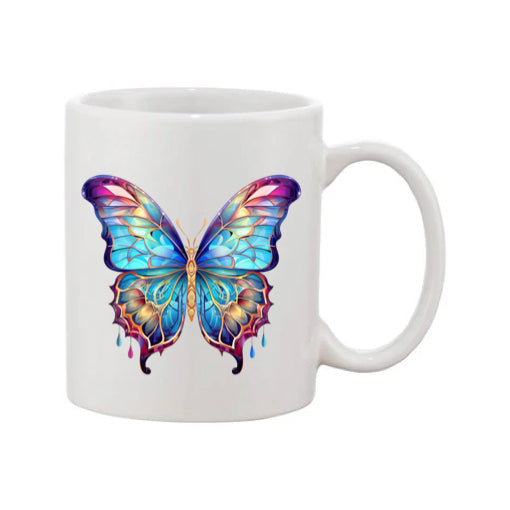 Mug - 11oz - Multi Coloured Butterfly 1