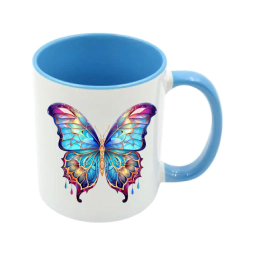 Mug - 11oz - Multi Coloured Butterfly 1