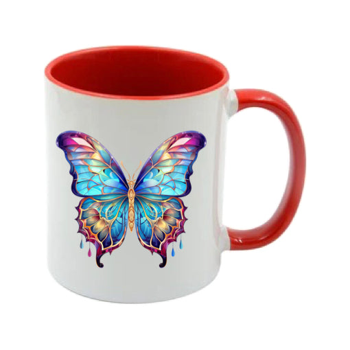 Mug - 11oz - Multi Coloured Butterfly 1