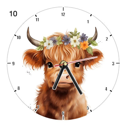 Clocks with 23x different Highland Cows - Group A