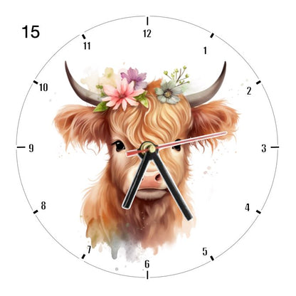 Clocks with 23x different Highland Cows - Group A