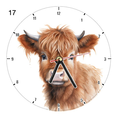 Clocks with 23x different Highland Cows - Group A