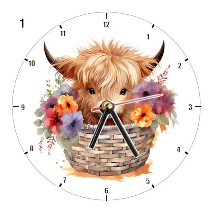 Clocks with 23x different Highland Cows - Group A