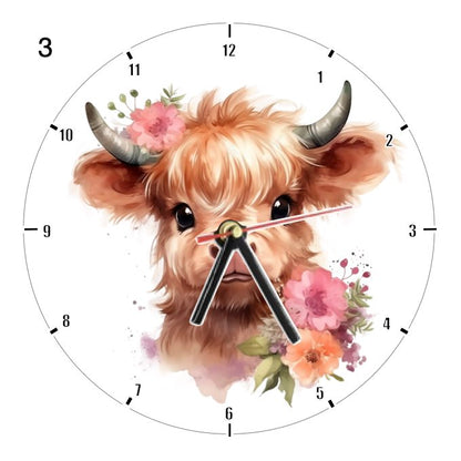 Clocks with 23x different Highland Cows - Group A