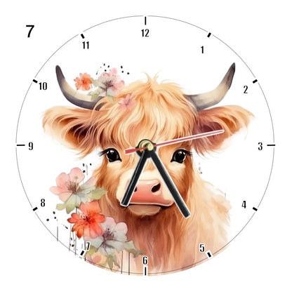 Clocks with 23x different Highland Cows - Group A