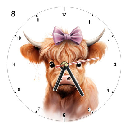 Clocks with 23x different Highland Cows - Group A