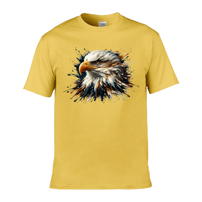 Mens T-Shirts (Gildan Softstyle 64000) - 10 Colours to choose from with a Paint Splashed Eagle Head 1