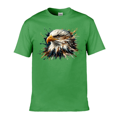 Mens T-Shirts (Gildan Softstyle 64000) - 10 Colours to choose from with a Paint Splashed Eagle Head 1