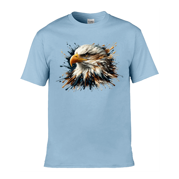 Mens T-Shirts (Gildan Softstyle 64000) - 10 Colours to choose from with a Paint Splashed Eagle Head 1