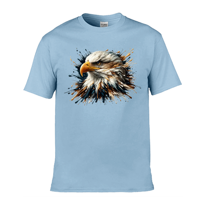 Mens T-Shirts (Gildan Softstyle 64000) - 10 Colours to choose from with a Paint Splashed Eagle Head 1