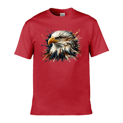 Mens T-Shirts (Gildan Softstyle 64000) - 10 Colours to choose from with a Paint Splashed Eagle Head 1