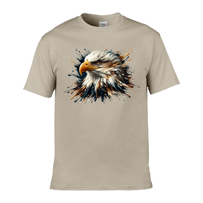 Mens T-Shirts (Gildan Softstyle 64000) - 10 Colours to choose from with a Paint Splashed Eagle Head 1