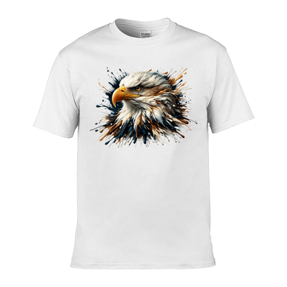 Mens T-Shirts (Gildan Softstyle 64000) - 10 Colours to choose from with a Paint Splashed Eagle Head 1
