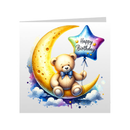 Square Greeting Cards - Happy Birthday Teddy Bears