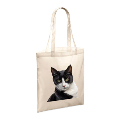 Polyester Tote Bags 10ltr with Black & White Cats