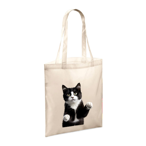 Polyester Tote Bags 10ltr with Black & White Cats