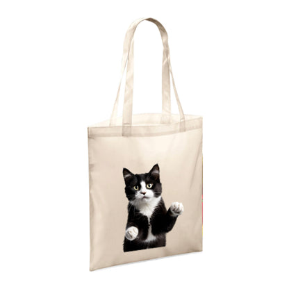 Polyester Tote Bags 10ltr with Black & White Cats
