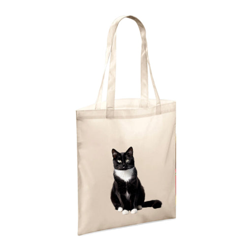 Polyester Tote Bags 10ltr with Black & White Cats