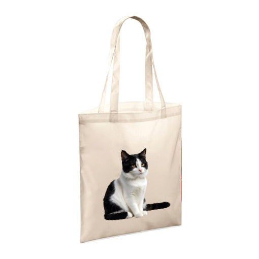 Polyester Tote Bags 10ltr with Black & White Cats