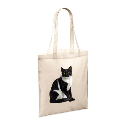 Polyester Tote Bags 10ltr with Black & White Cats