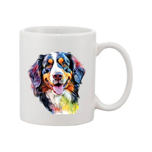 Mug - 11oz - Bernese Mountain Dog in vibrant watercolours 1