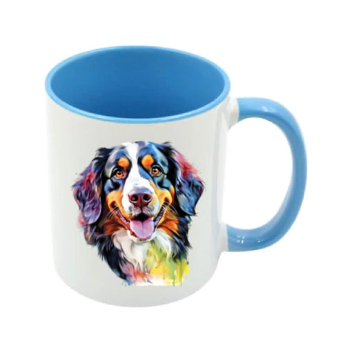 Mug - 11oz - Bernese Mountain Dog in vibrant watercolours 1