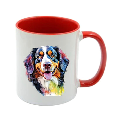 Mug - 11oz - Bernese Mountain Dog in vibrant watercolours 1